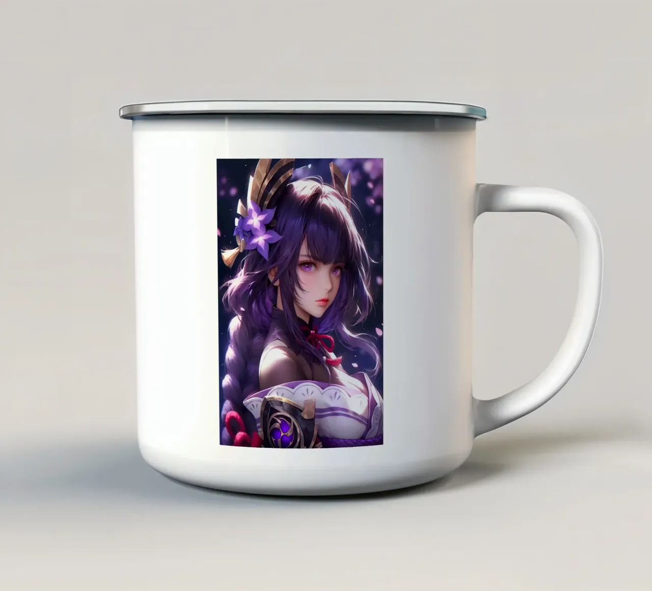 Impatto di Raiden Shogun Genshin tazza in smalto da Stellar Creative