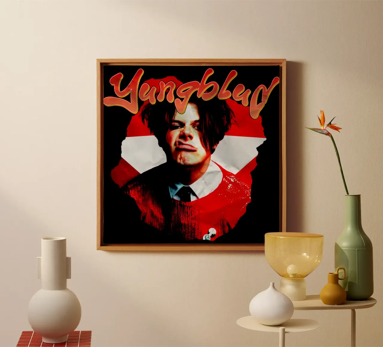 Stijl 90s KlassiekYungBlud canvas met Baklijst van phccpage