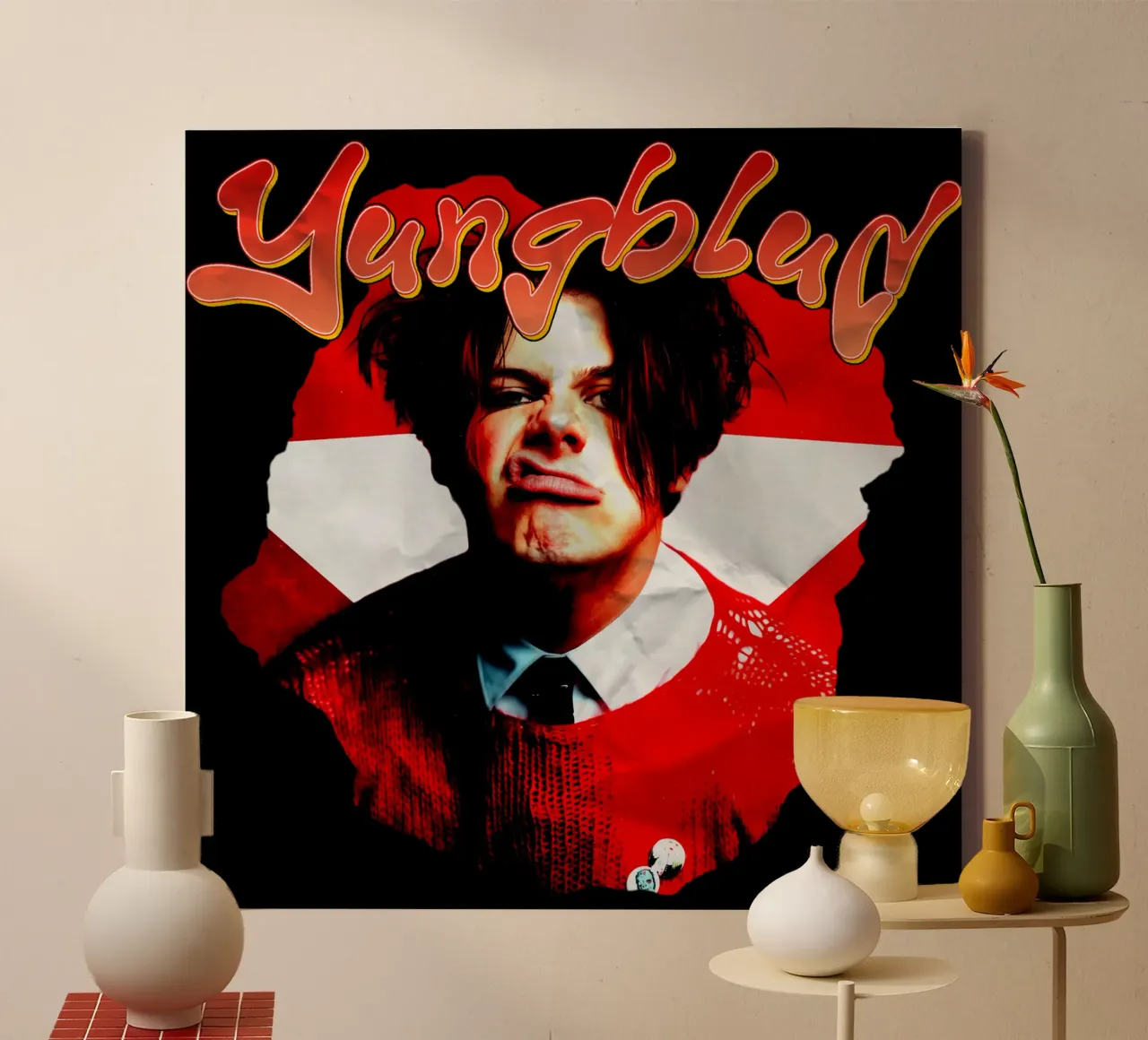 Stijl 90s KlassiekYungBlud canvas met Baklijst van phccpage