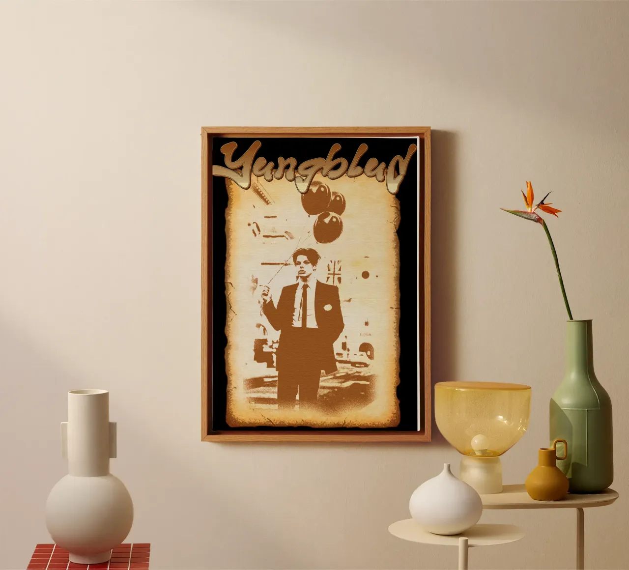 Geniet van het leven Yungblud Classic canvas met Baklijst van phccpage