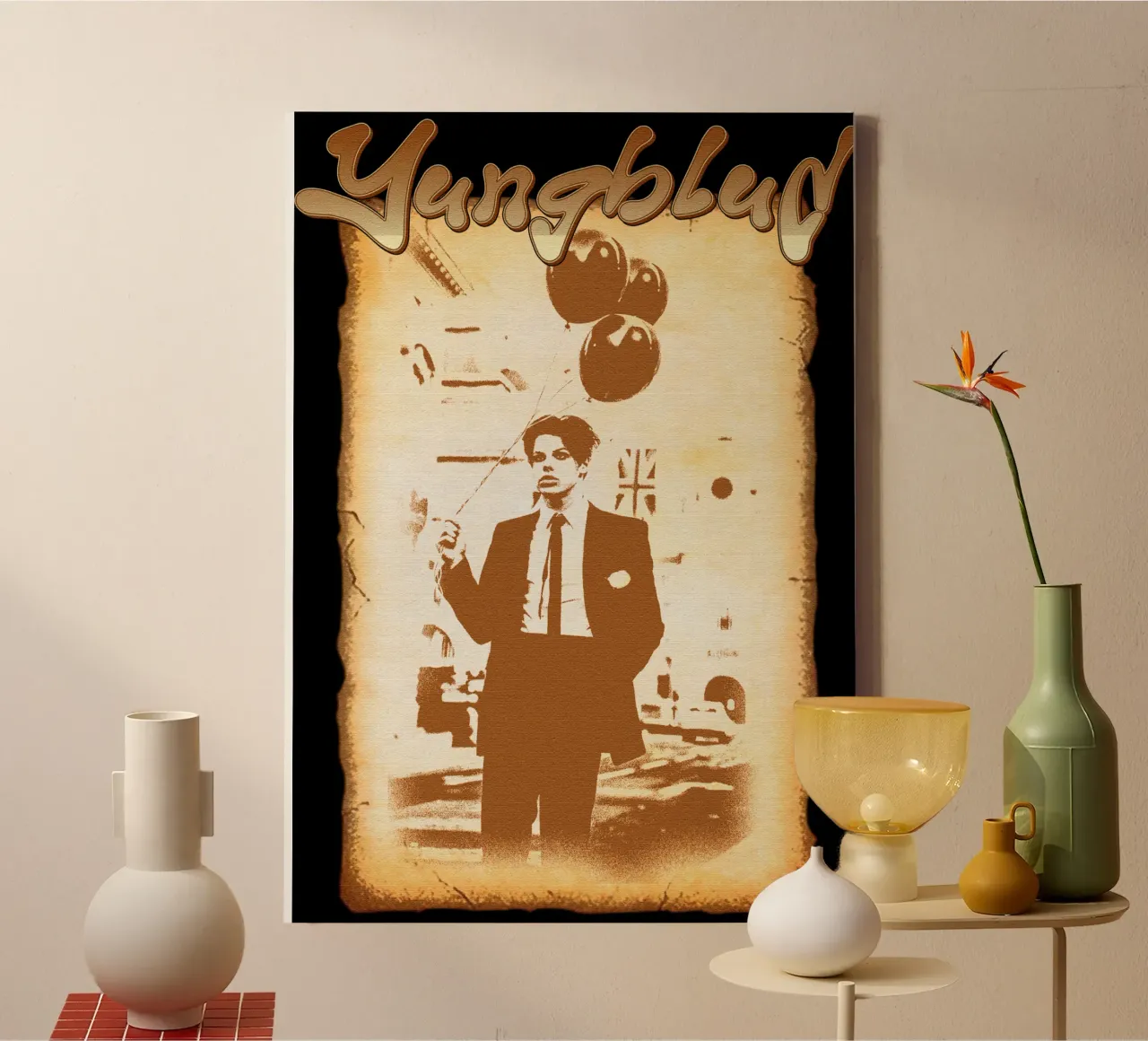 Geniet van het leven Yungblud Classic canvas met Baklijst van phccpage