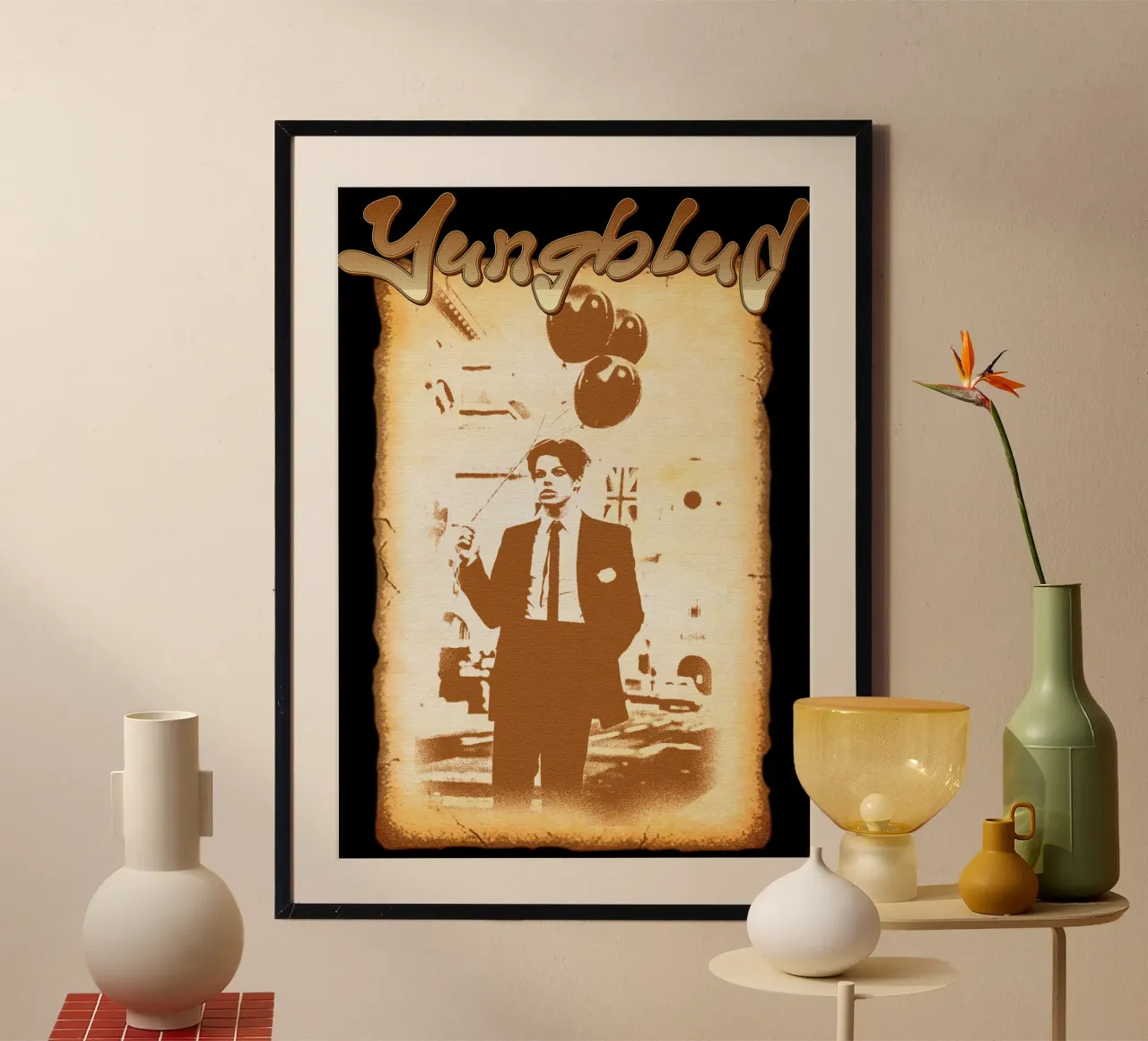 Godetevi la vita Yungblud Classic poster con telaio in legno da phccpage
