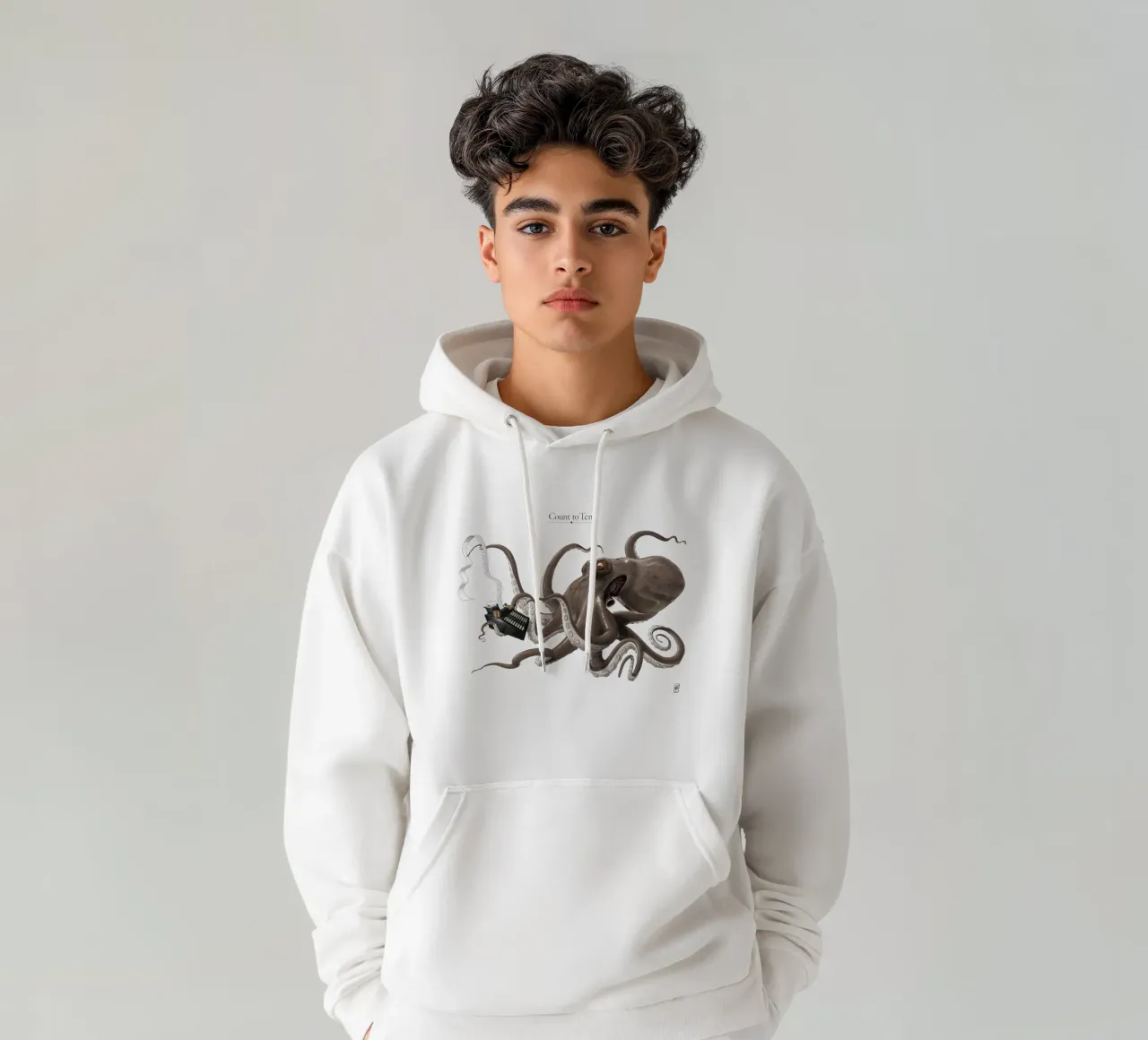 Count to ten (Titled) felpa con cappuccio da Rob Art | Illustration