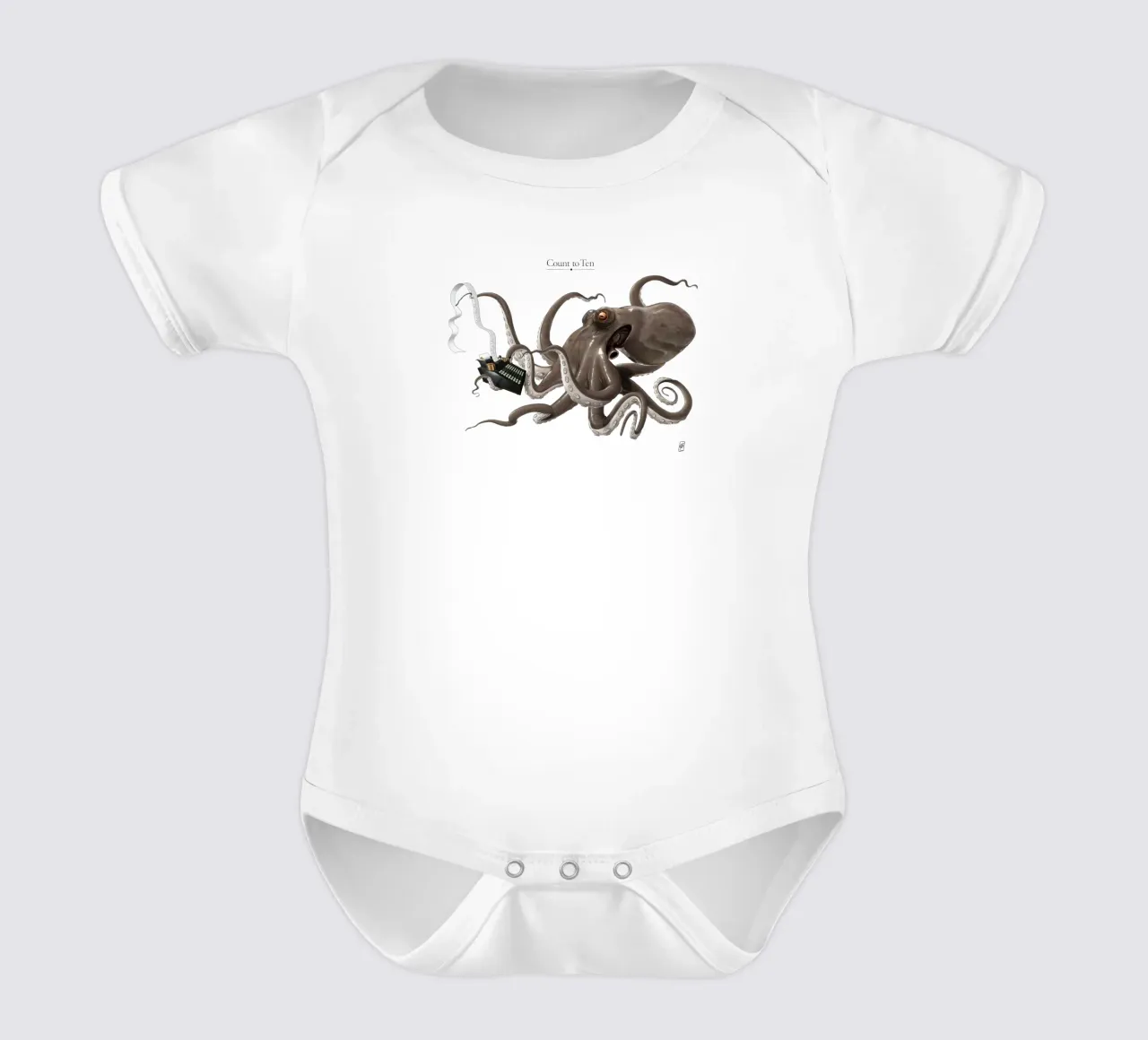 Count to ten (Titled) body neonato maniche corte da Rob Art | Illustration