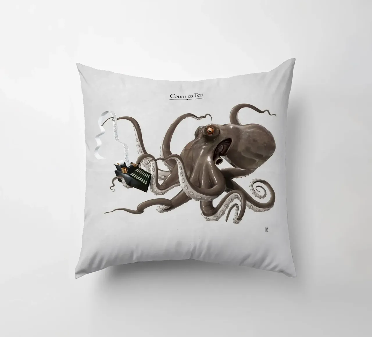 Count to ten (Titled) cuscino da Rob Art | Illustration