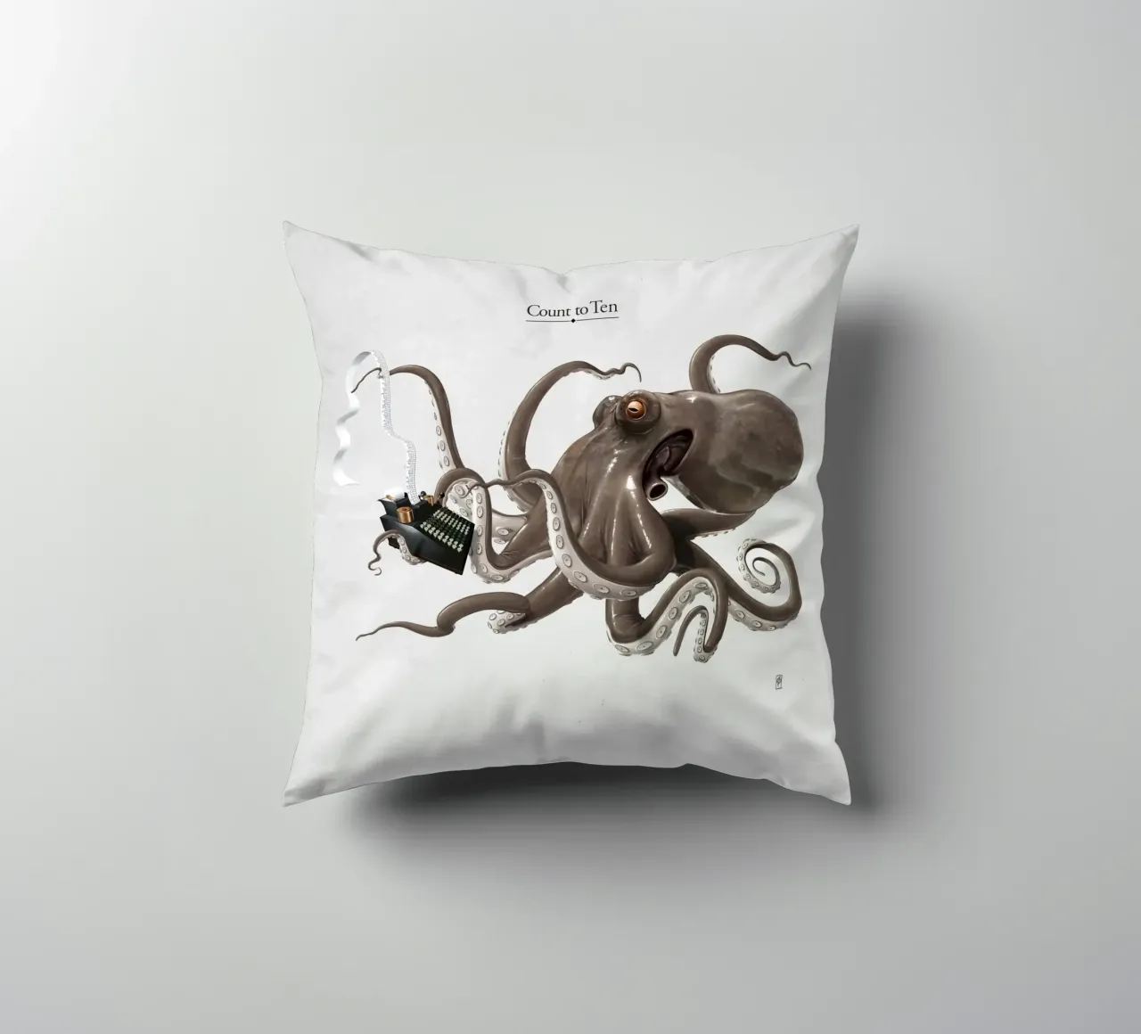 Count to ten (Titled) cuscino da Rob Art | Illustration