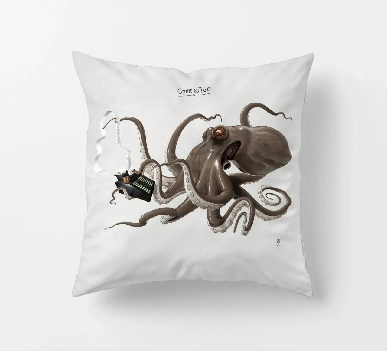 Count to ten (Titled) cuscino da Rob Art | Illustration