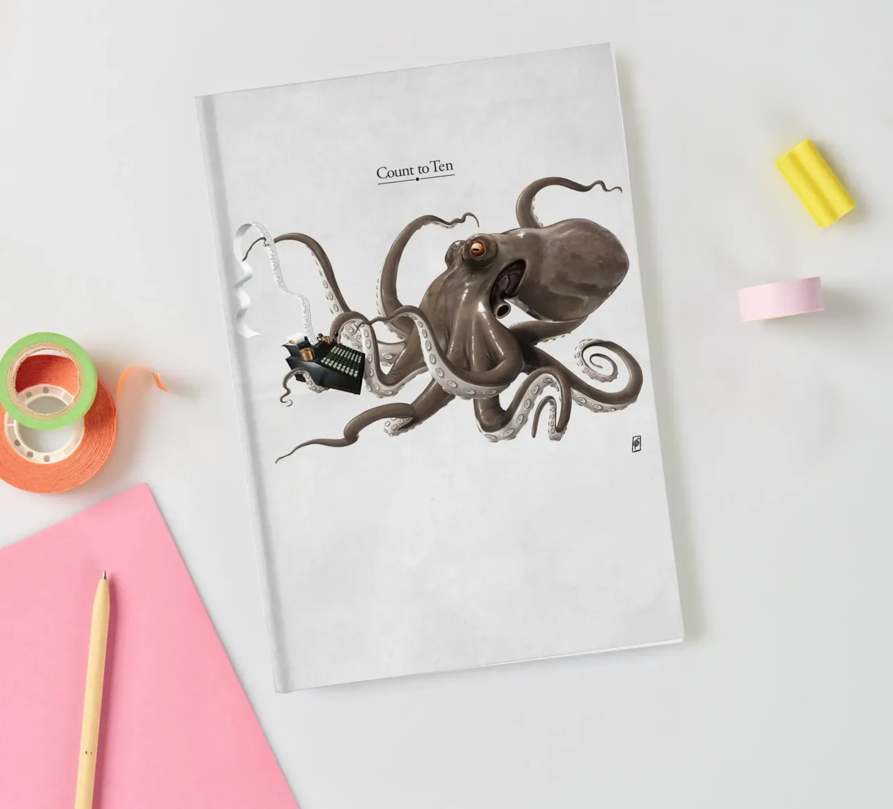 Count to ten (Titled) notebook by Rob Art | Illustration