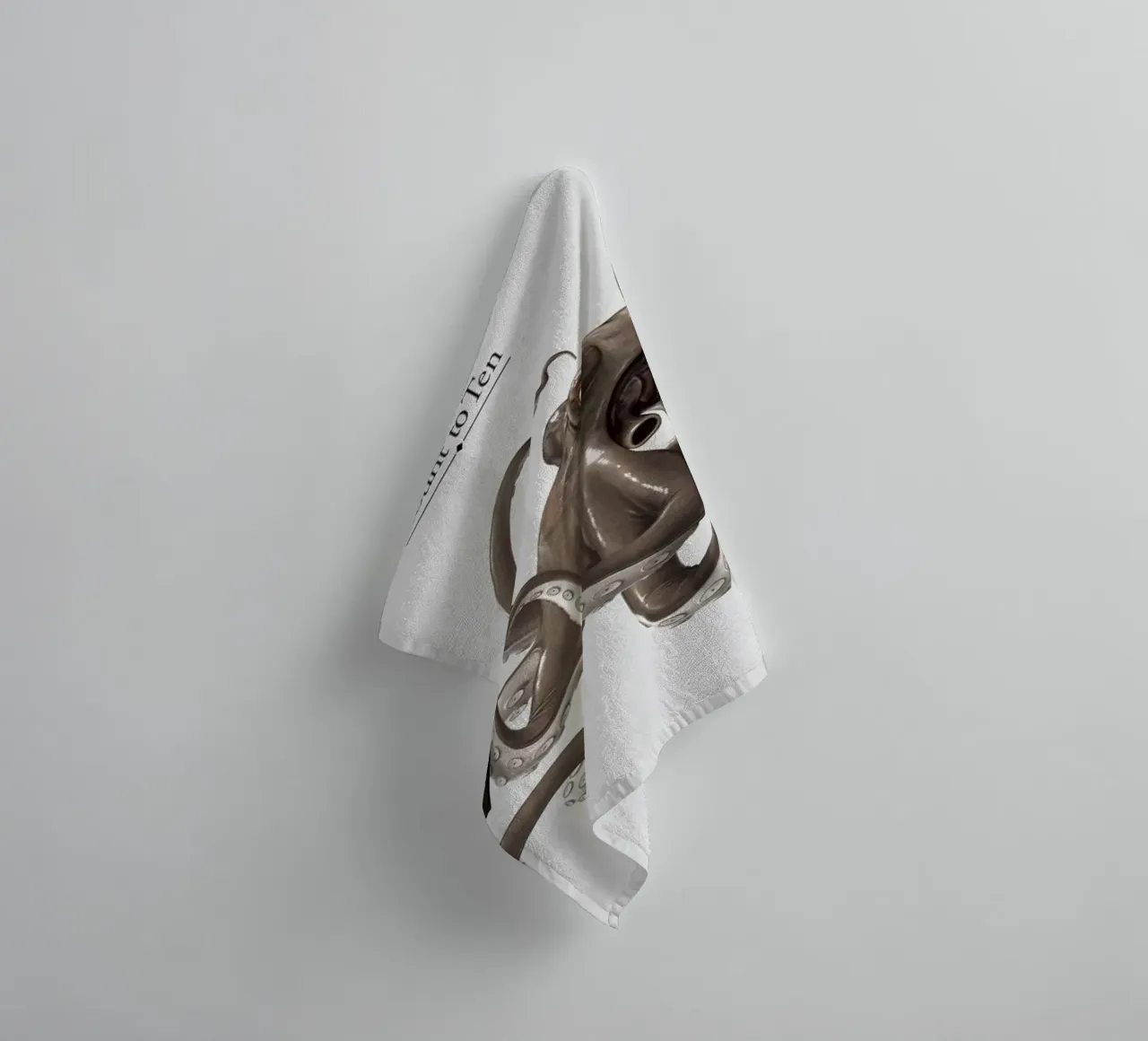 Count to ten (Titled) towel by Rob Art | Illustration