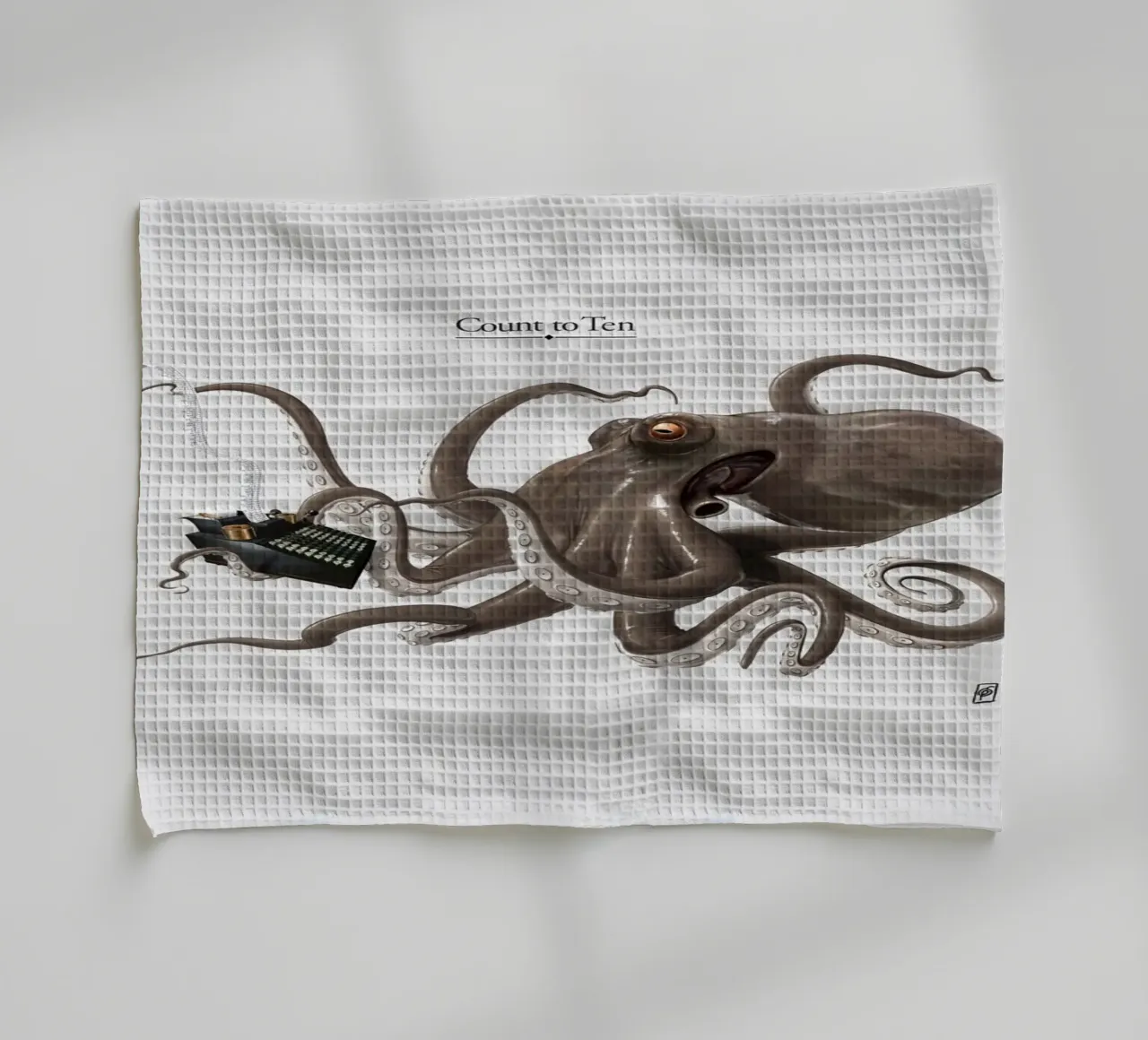 Count to ten (Titled) canovaccio da cucina da Rob Art | Illustration