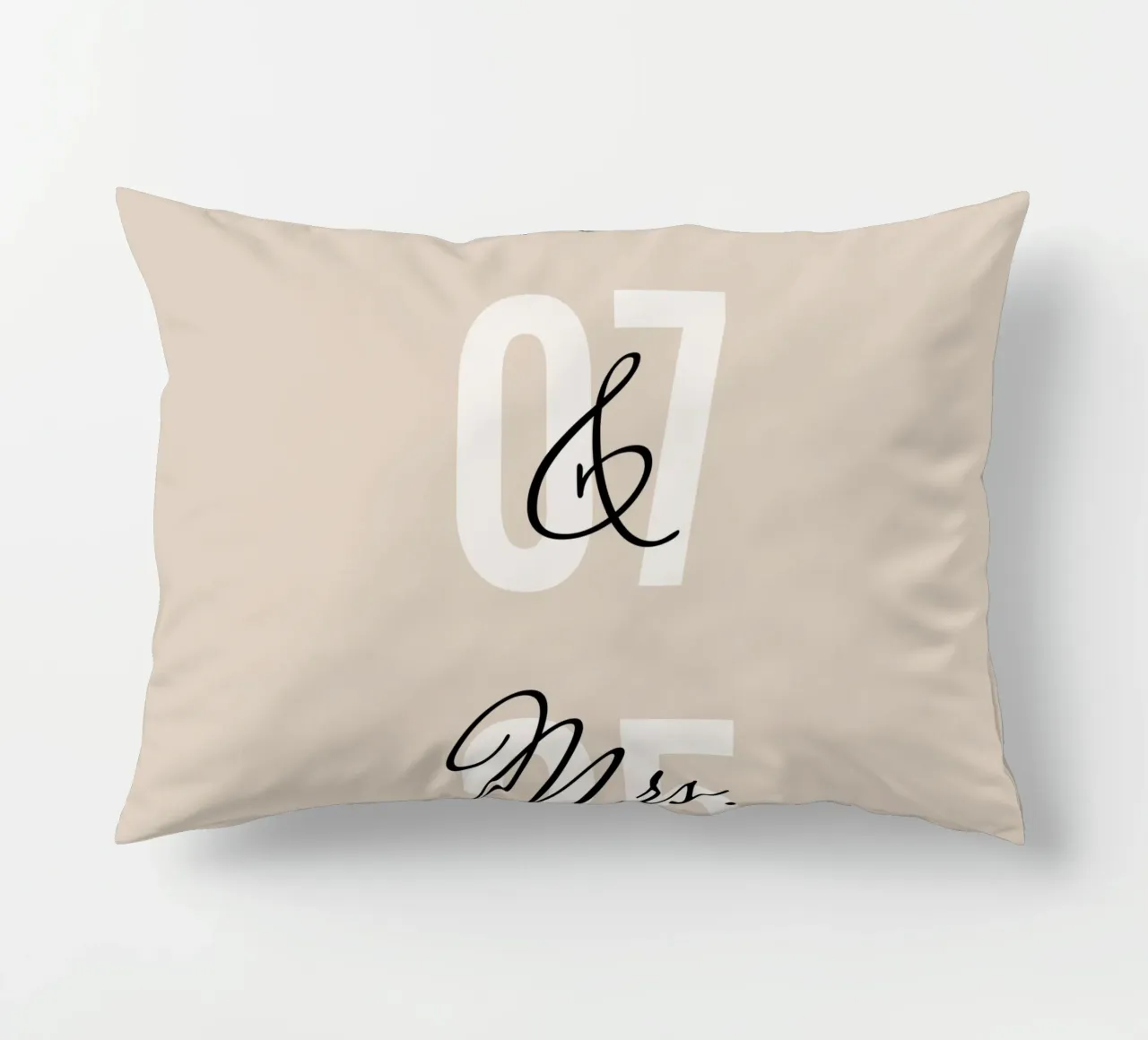 Immagine di matrimonio "Mr&Mrs" personalizzata con nome e data cuscino da Liebesbeweise
