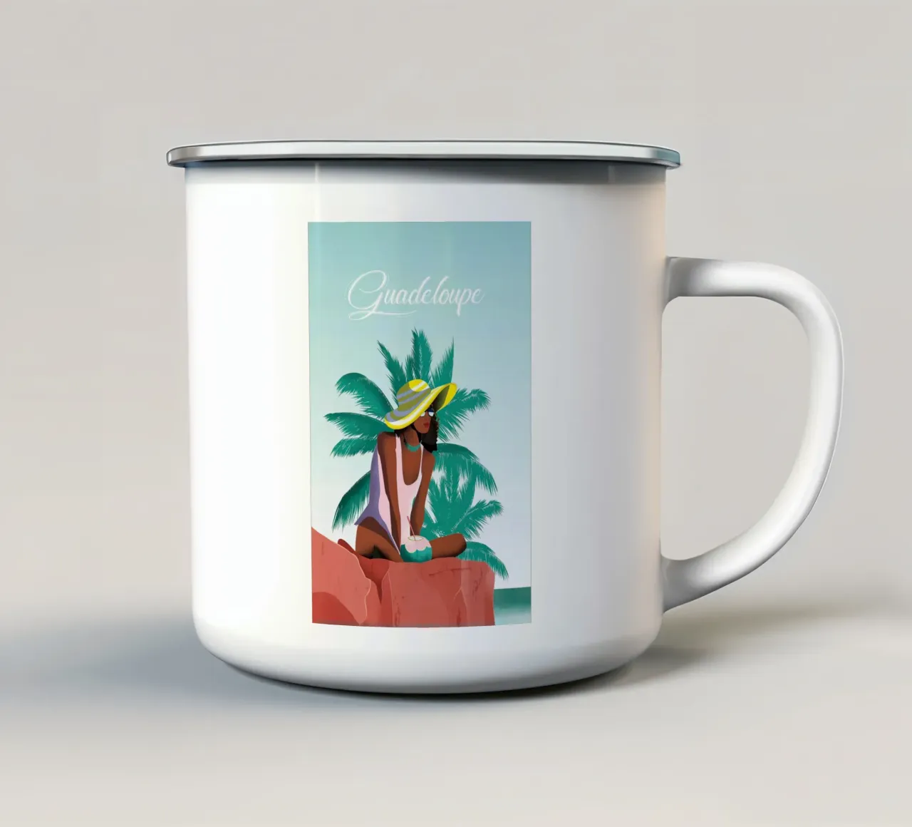 Guadeloupe tazza in smalto da Wendy Wharton