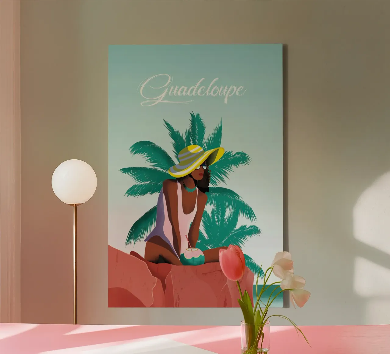 Guadeloupe canvas met Baklijst van Wendy Wharton