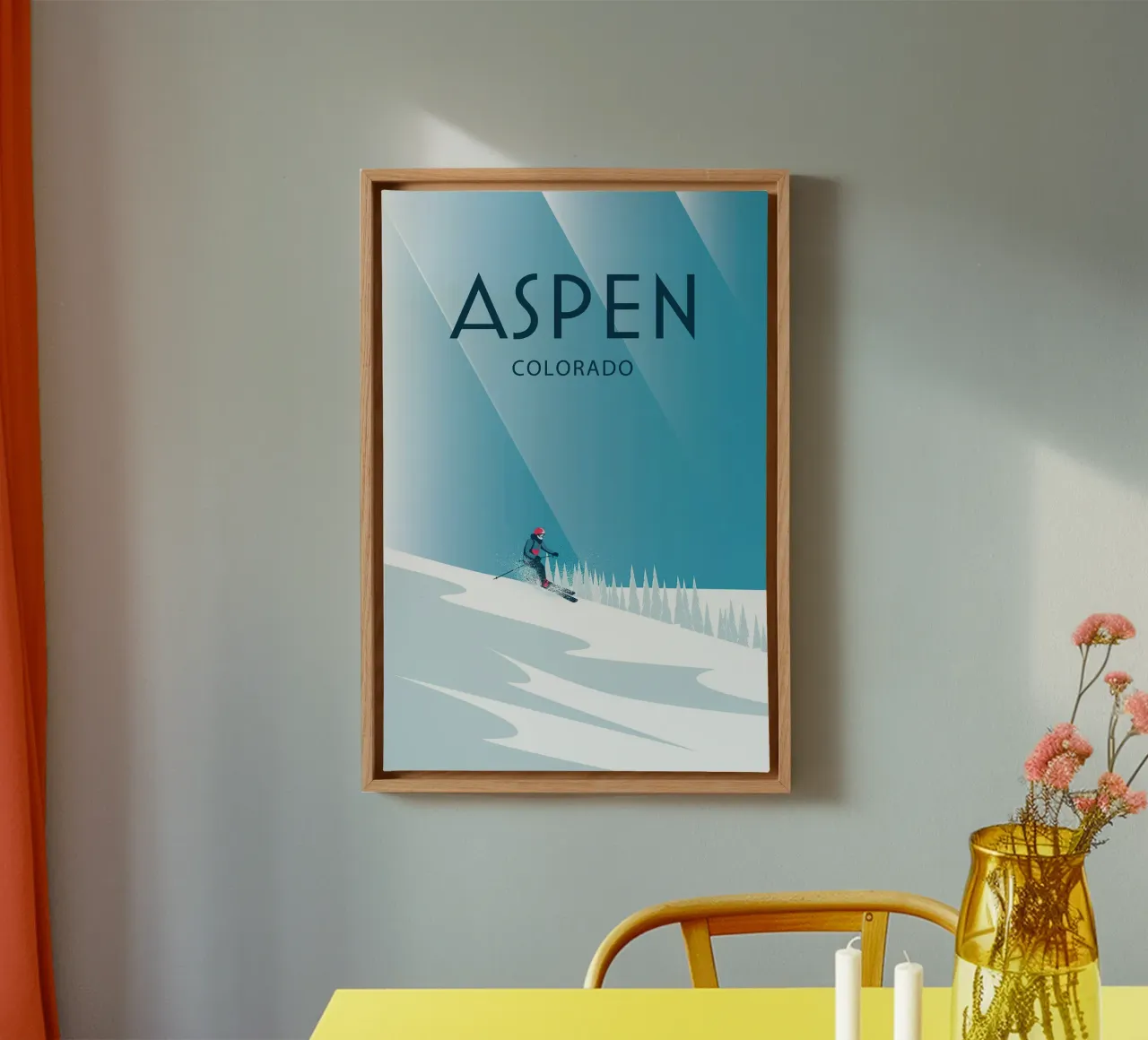 Aspen Colorado canvas with Floater frame by Wendy Wharton