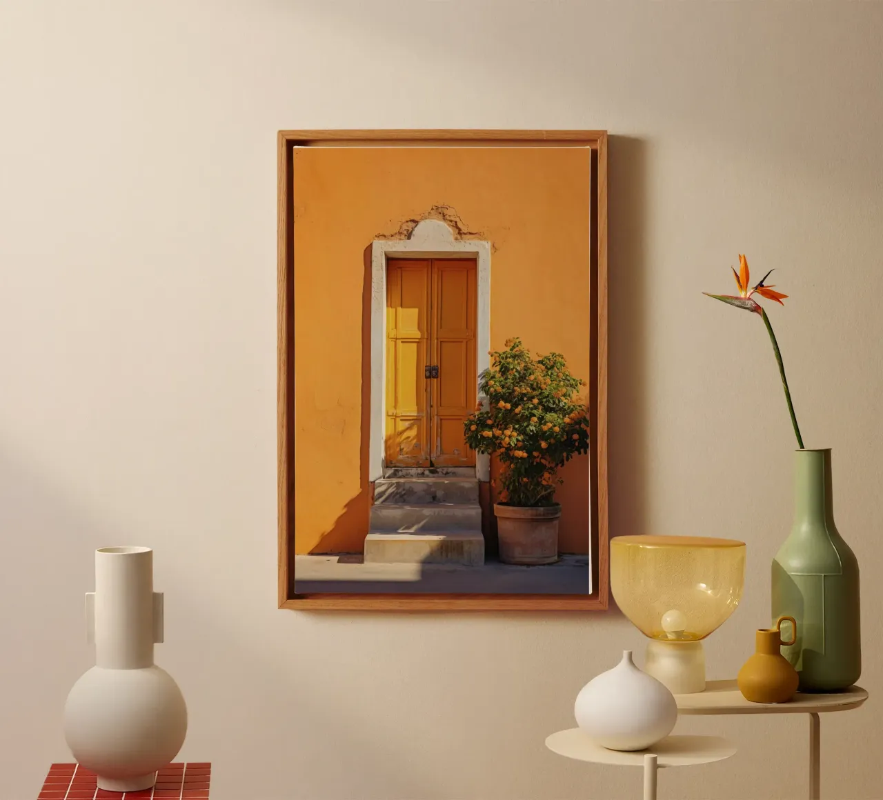 Mediterranean Door canvas met Baklijst van Artsy Bessy