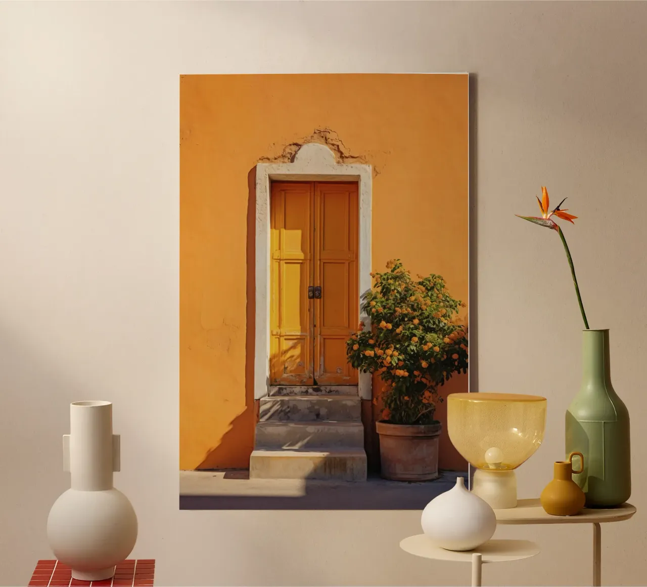 Mediterranean Door canvas met Baklijst van Artsy Bessy