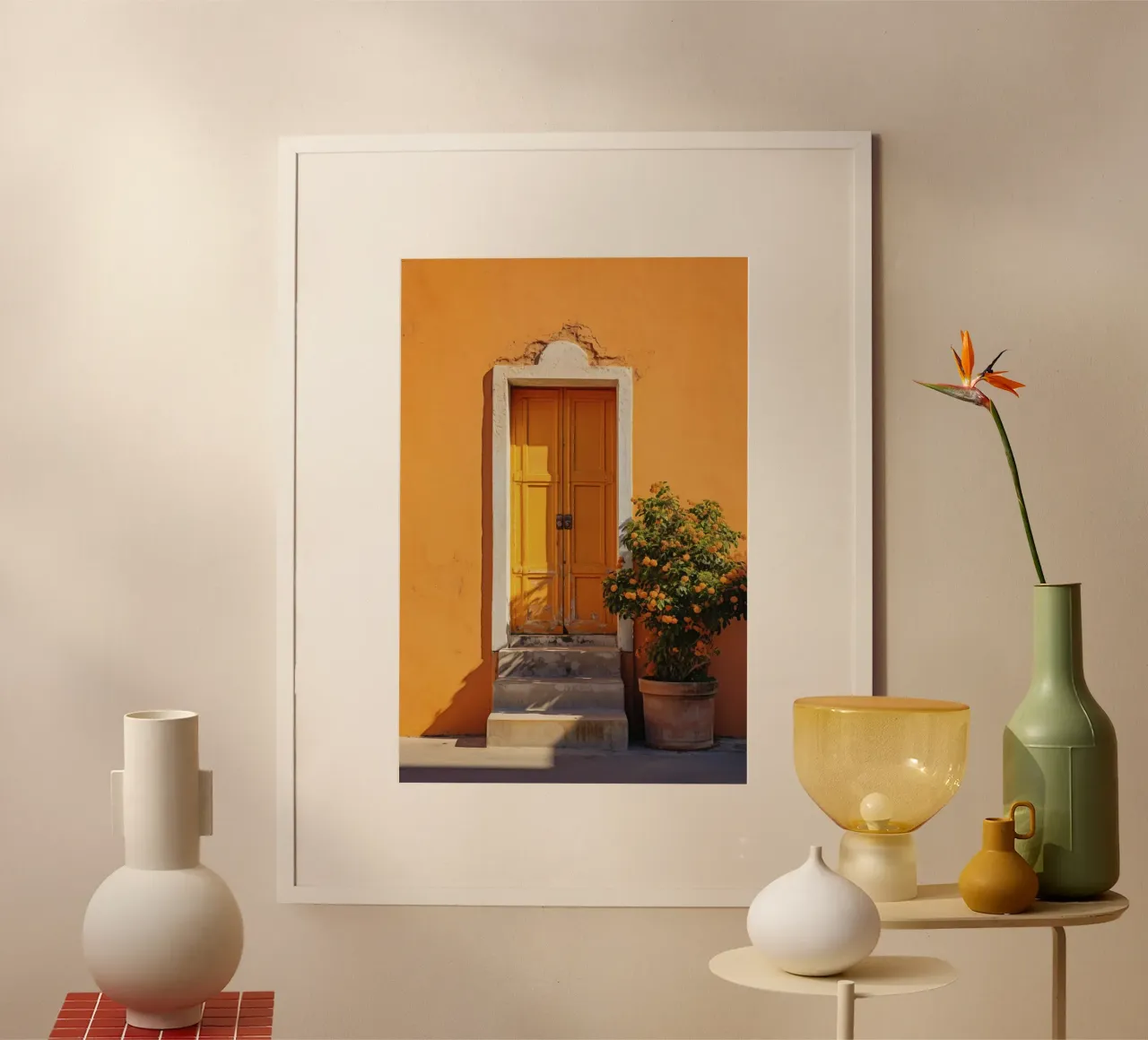Mediterranean Door poster con telaio in plastica da Artsy Bessy