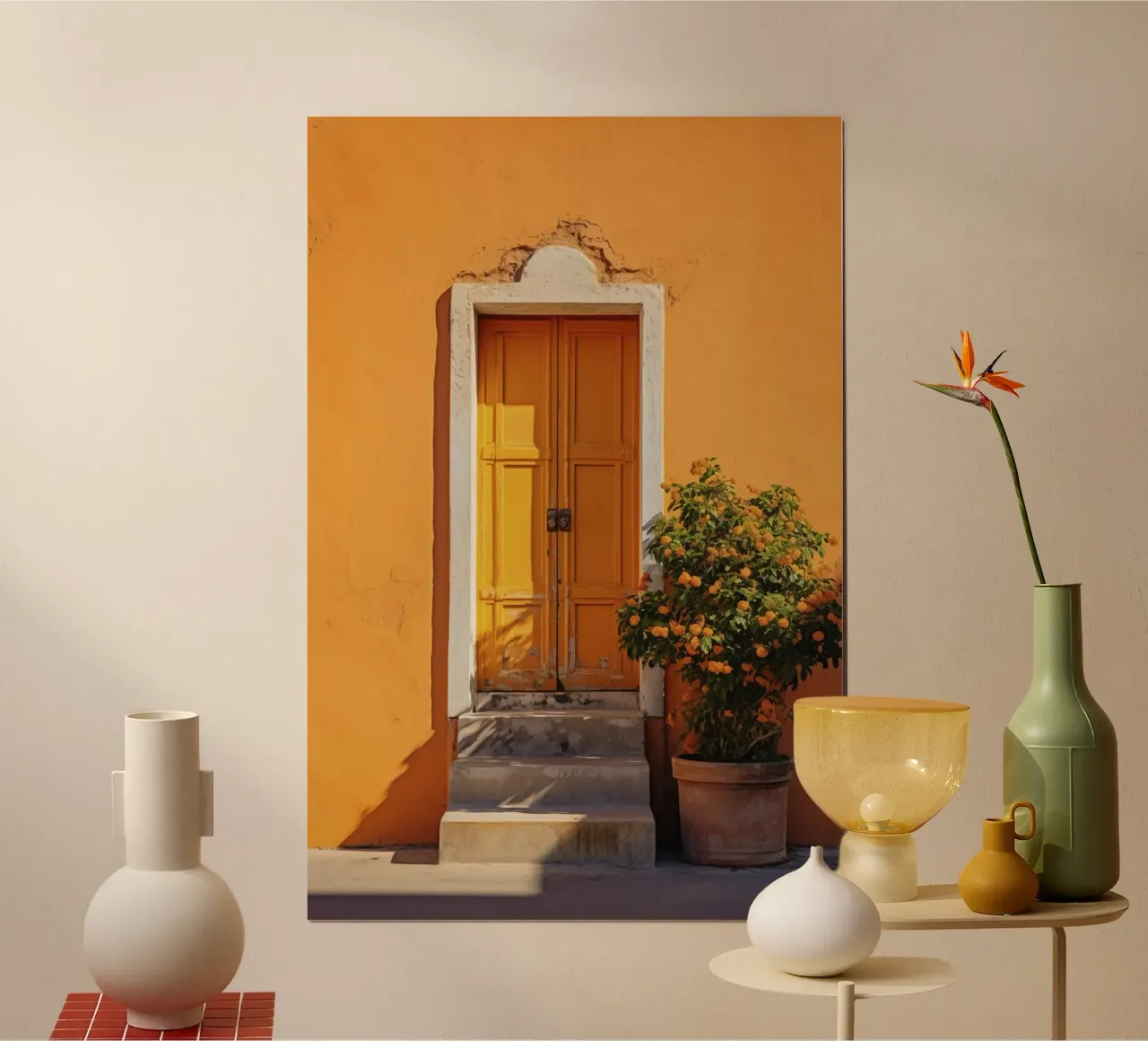 Mediterranean Door poster con telaio in plastica da Artsy Bessy