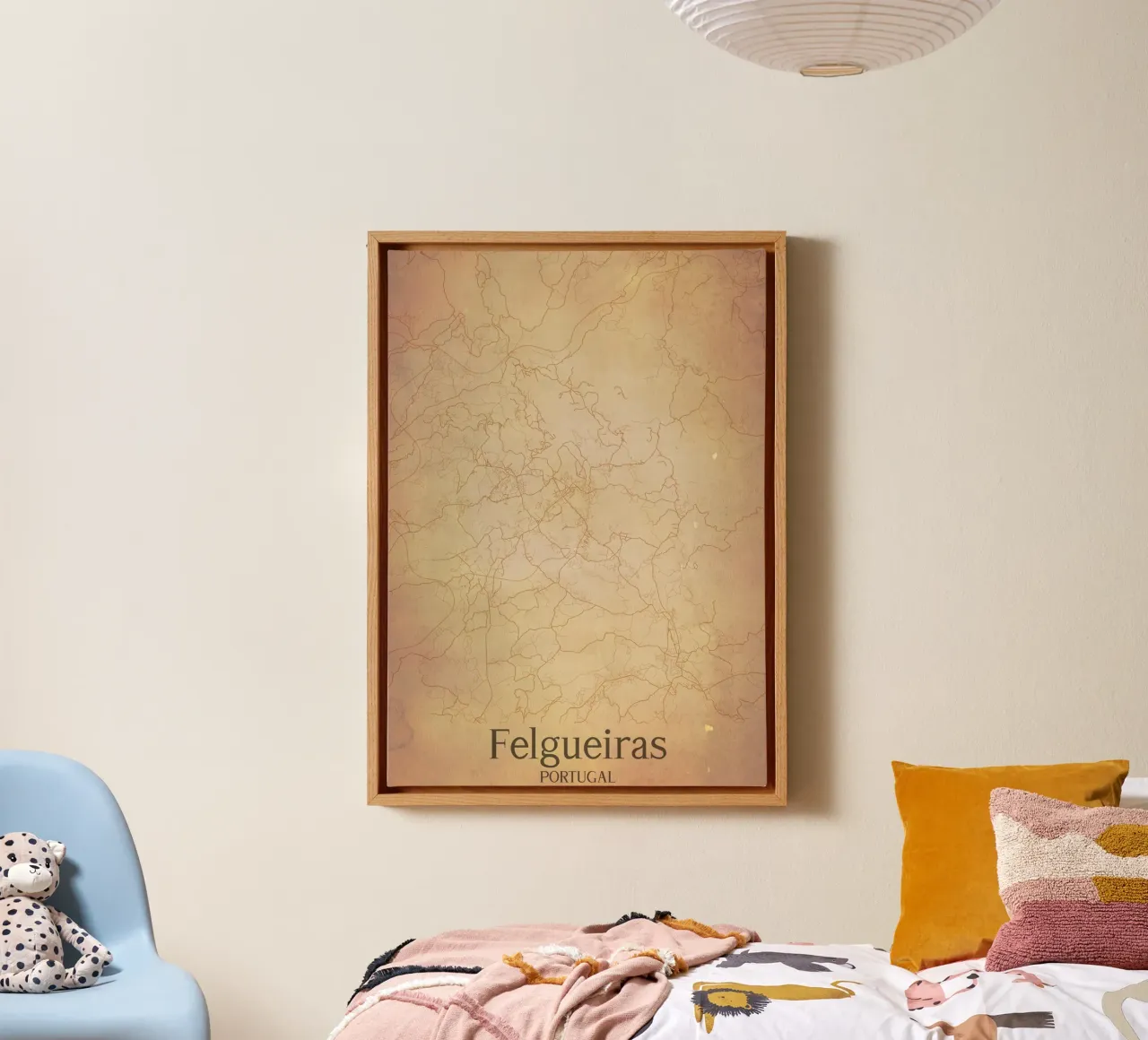 Felgueiras PORTUGAL canvas met Baklijst van WorldPrint