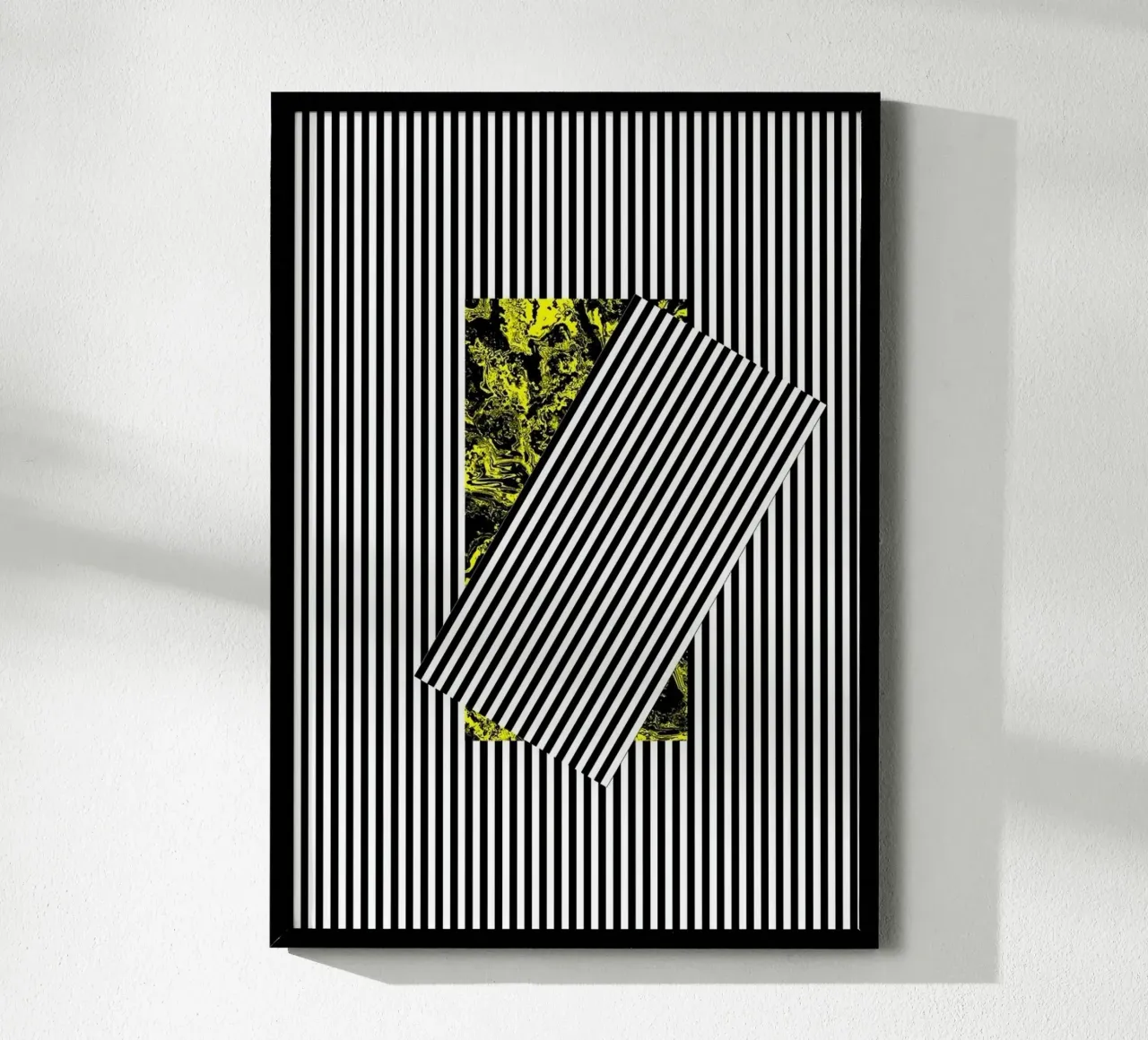farallel line in window poster with plastic frame by firmana