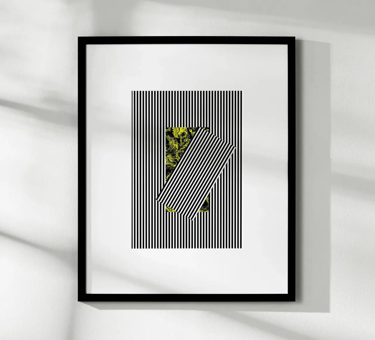 farallel line in window poster with plastic frame by firmana