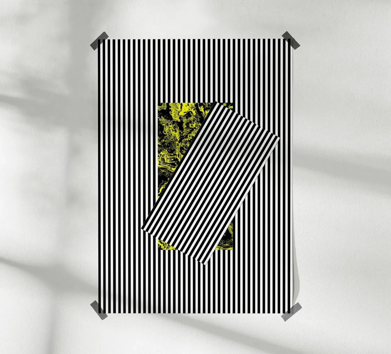 farallel line in window poster with plastic frame by firmana