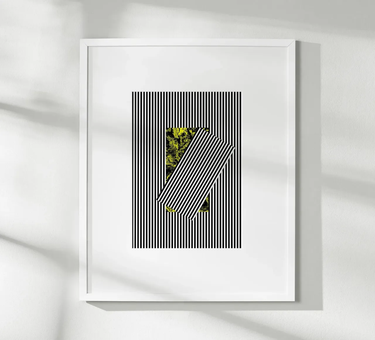 farallel line in window poster with plastic frame by firmana
