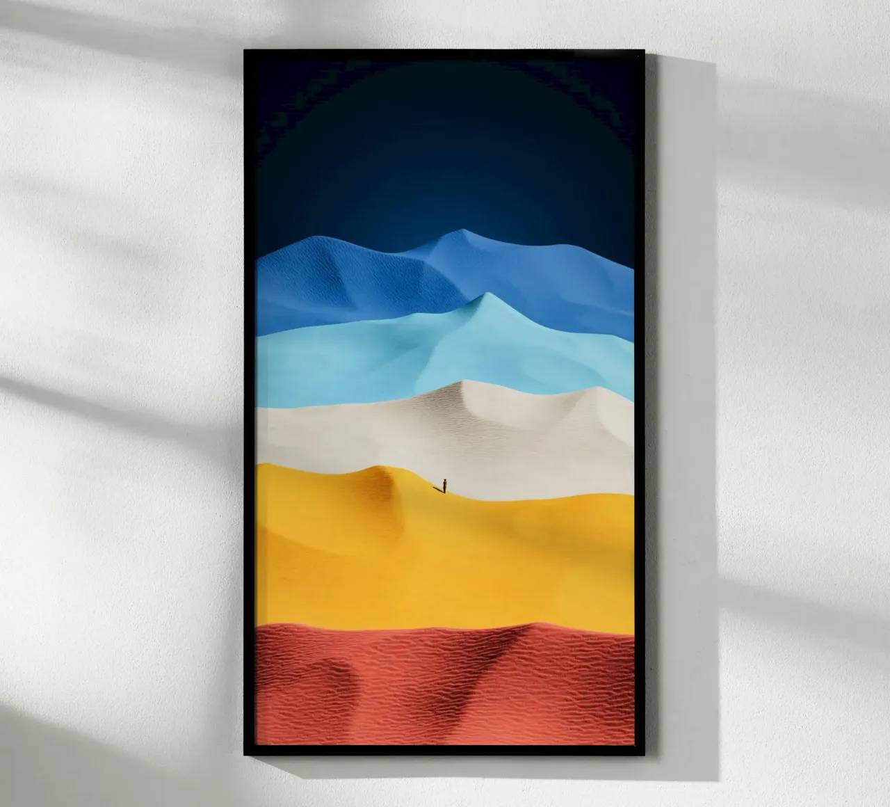 wave of sand colorful poster con telaio in alluminio da chaodays