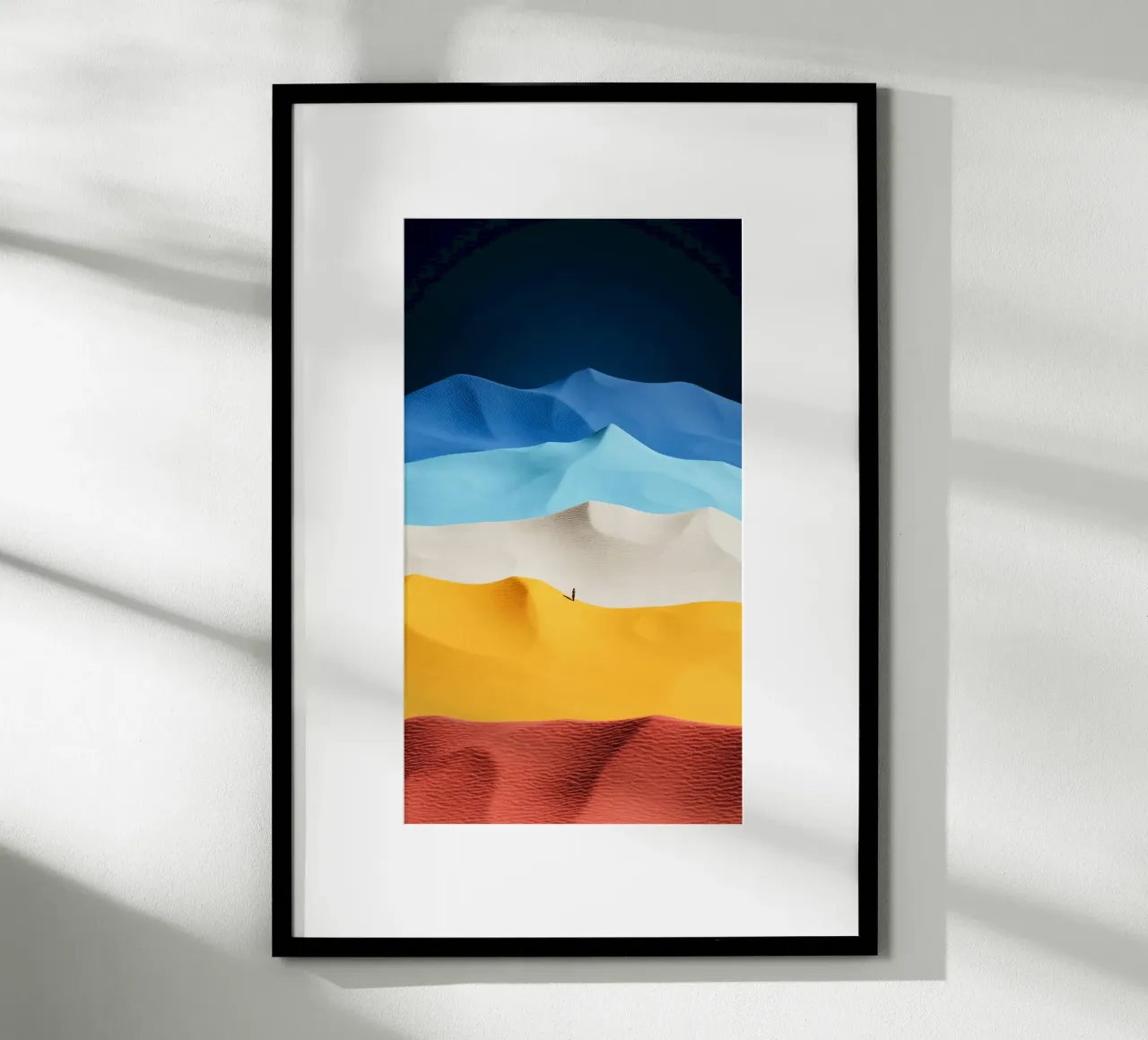 wave of sand colorful poster con telaio in alluminio da chaodays