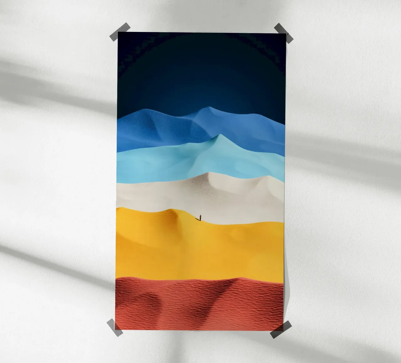wave of sand colorful poster con telaio in alluminio da chaodays