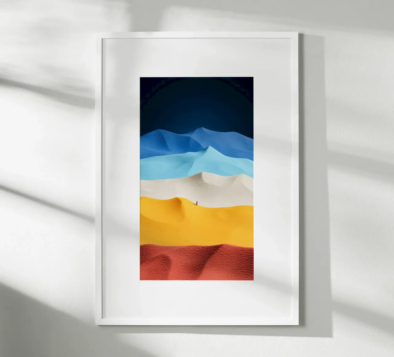 wave of sand colorful poster con telaio in alluminio da chaodays