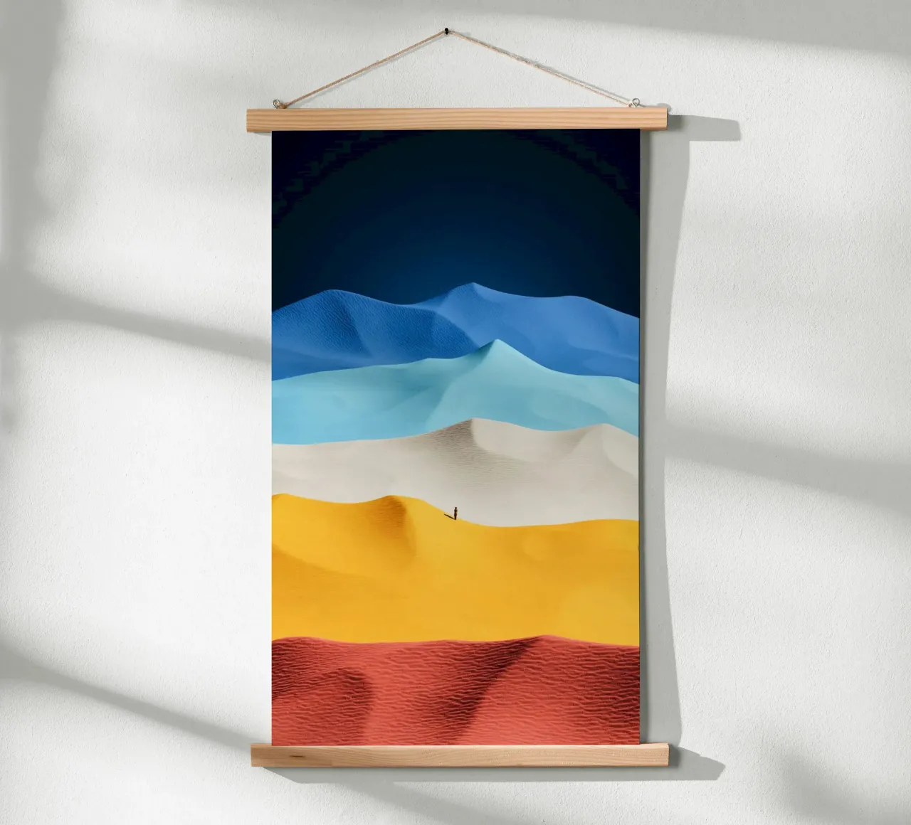 wave of sand colorful poster con telaio in alluminio da chaodays