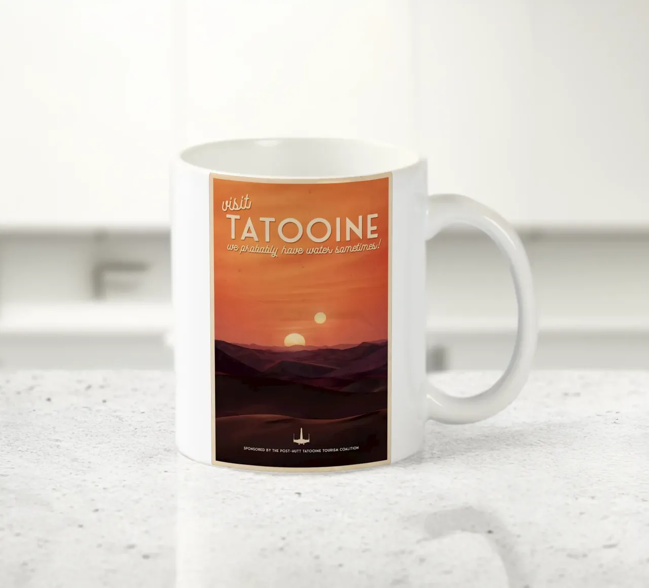 Visit To Tatooine tazza in ceramica da Robert Hoff