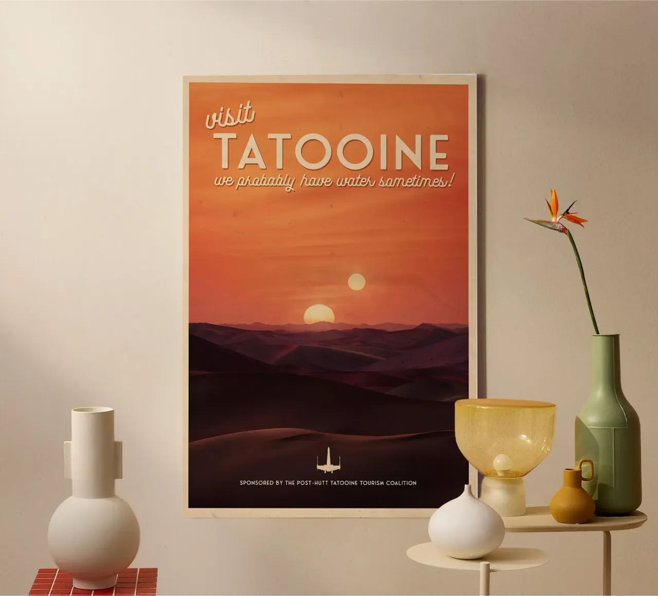 Visit To Tatooine tela con Cornice a cassetta da Robert Hoff