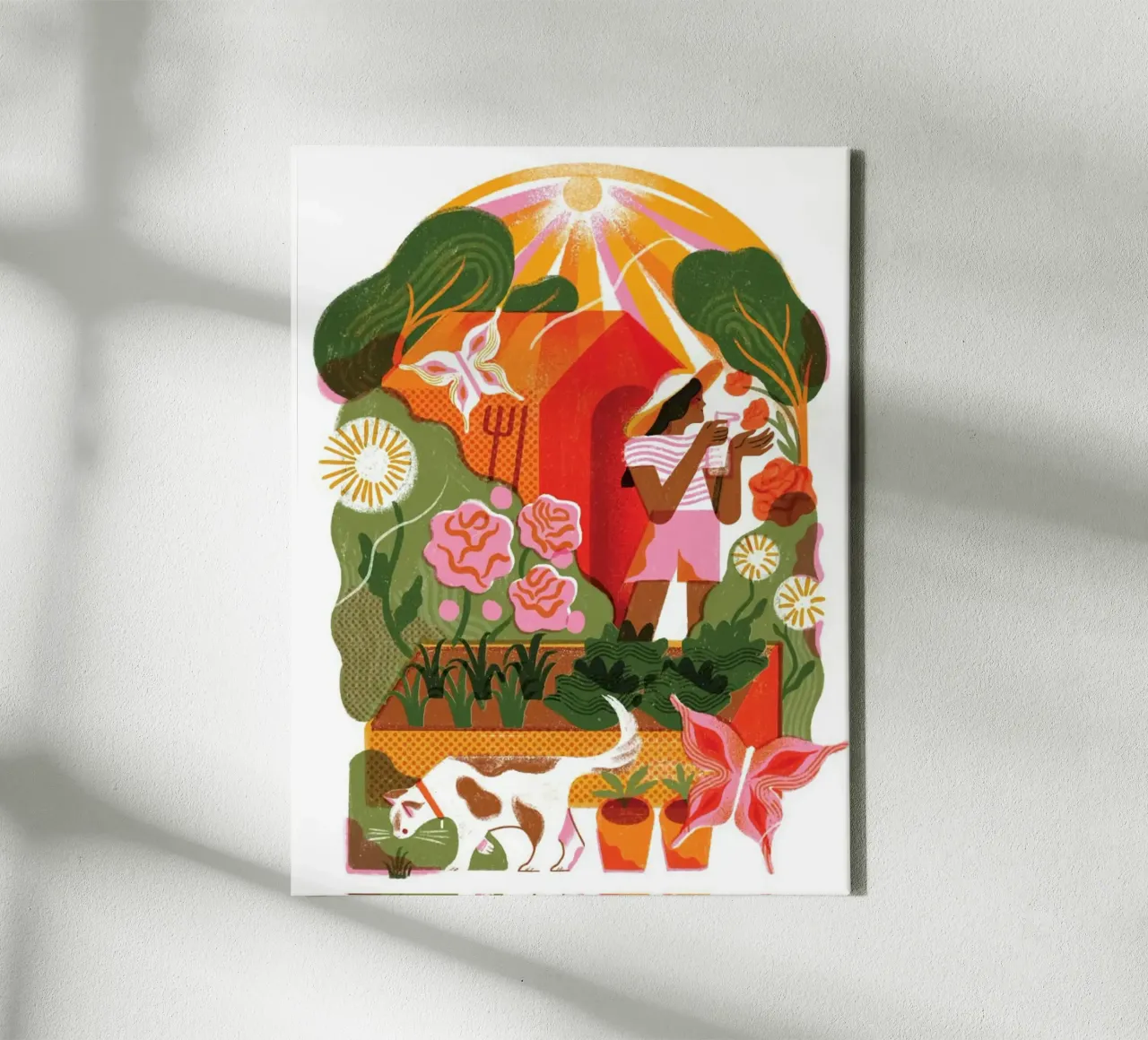 garden the girl and cat canvas met Baklijst van firmana