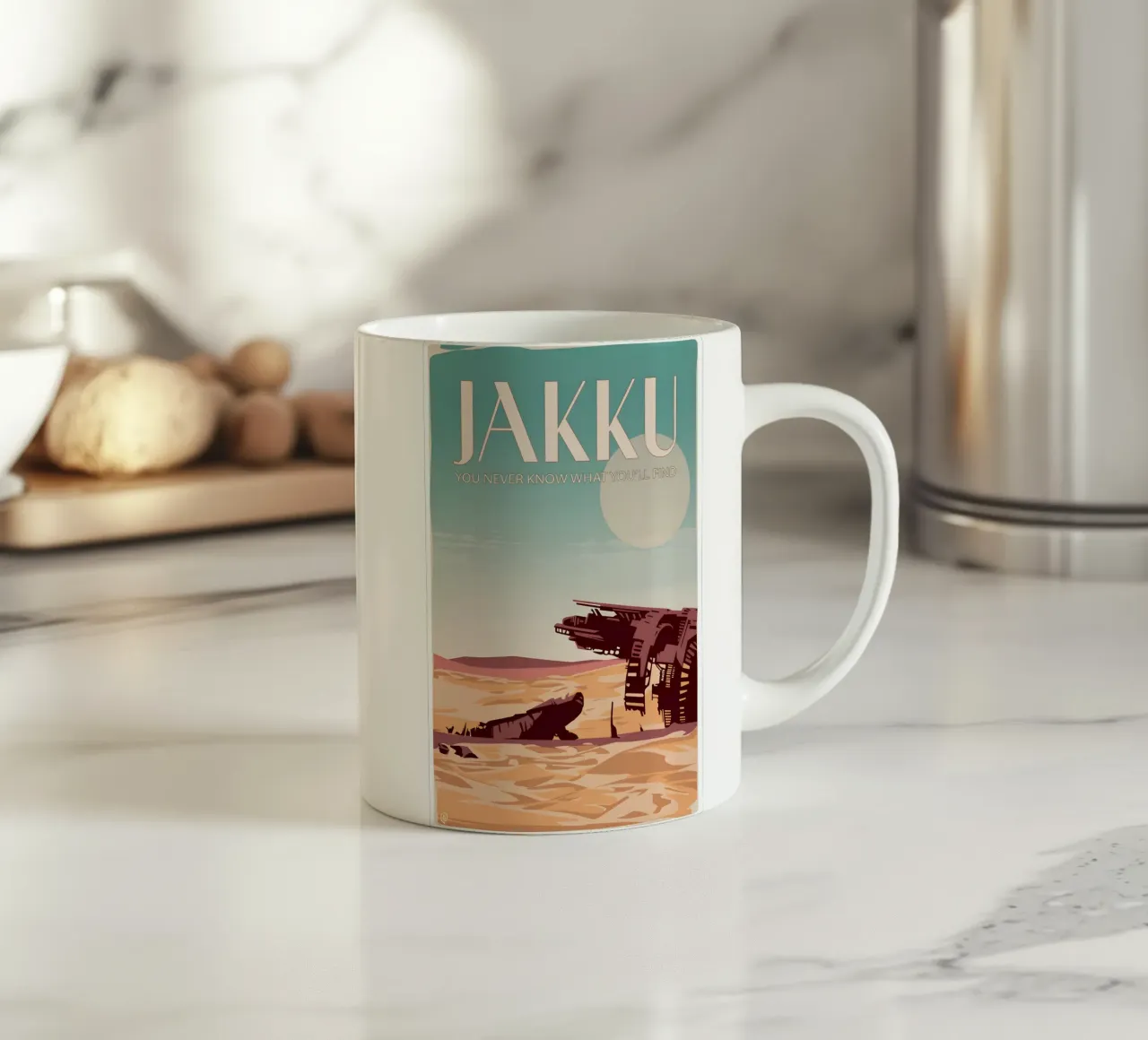 Jakku You Never Know What You'll Find tazza in ceramica da Robert Hoff