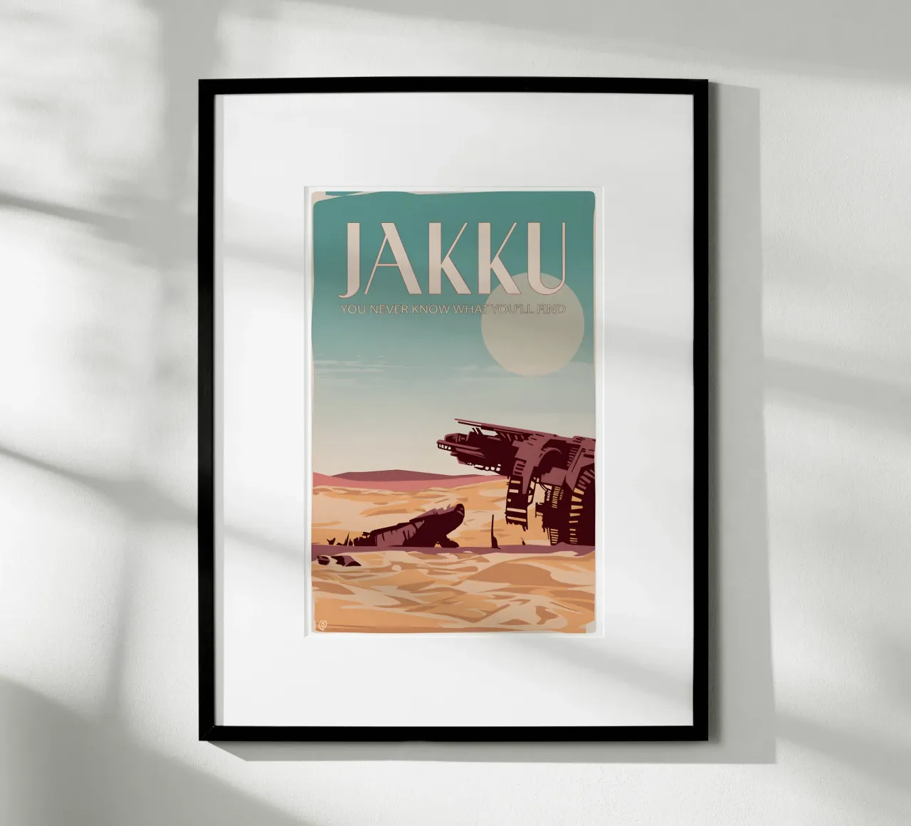 Jakku You Never Know What You'll Find Poster von Robert Hoff