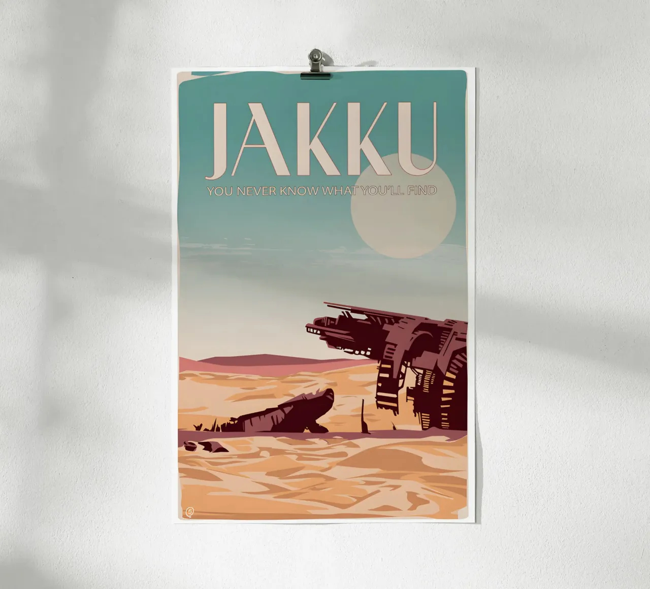 Jakku You Never Know What You'll Find Poster von Robert Hoff
