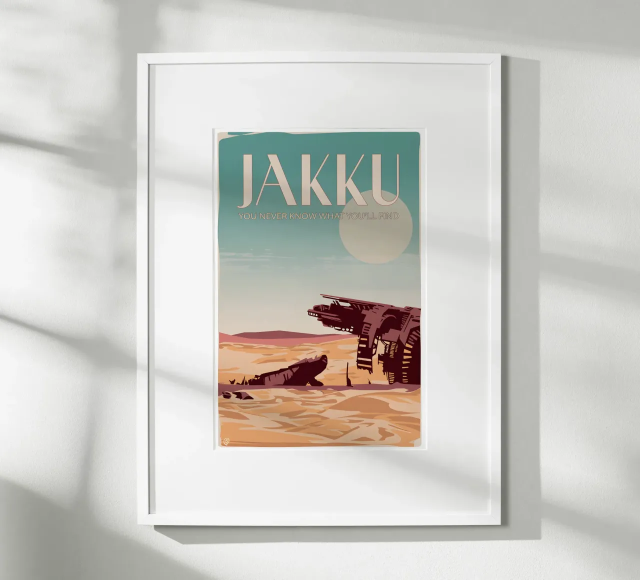 Jakku You Never Know What You'll Find Poster von Robert Hoff