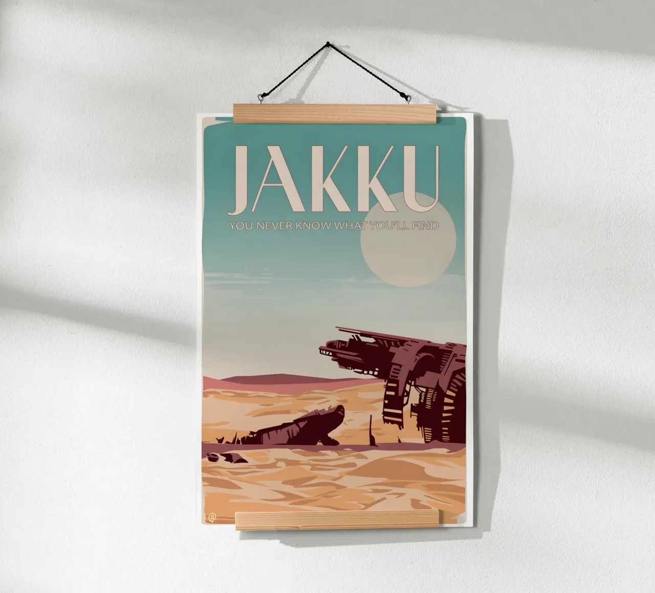Jakku You Never Know What You'll Find Poster von Robert Hoff