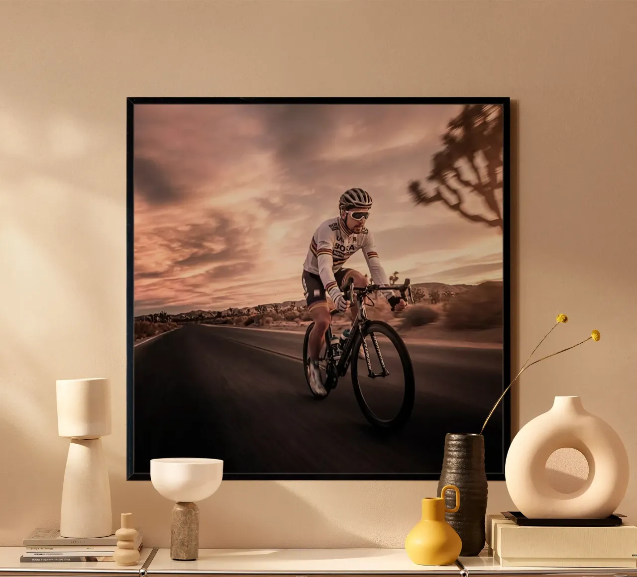 in bicicletta da soli poster da ambo store