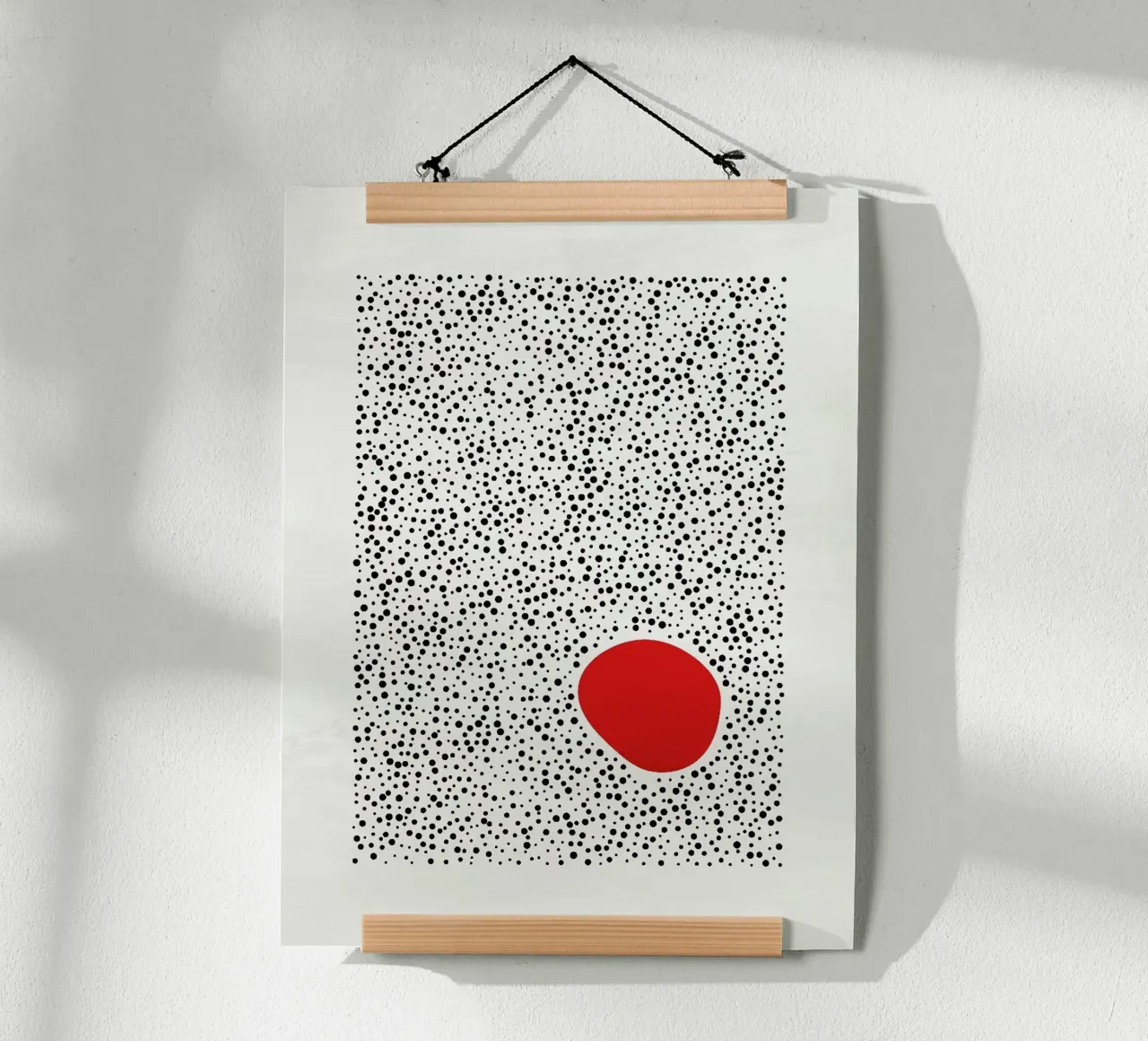 dot and red shape poster con telaio in plastica da riverbel