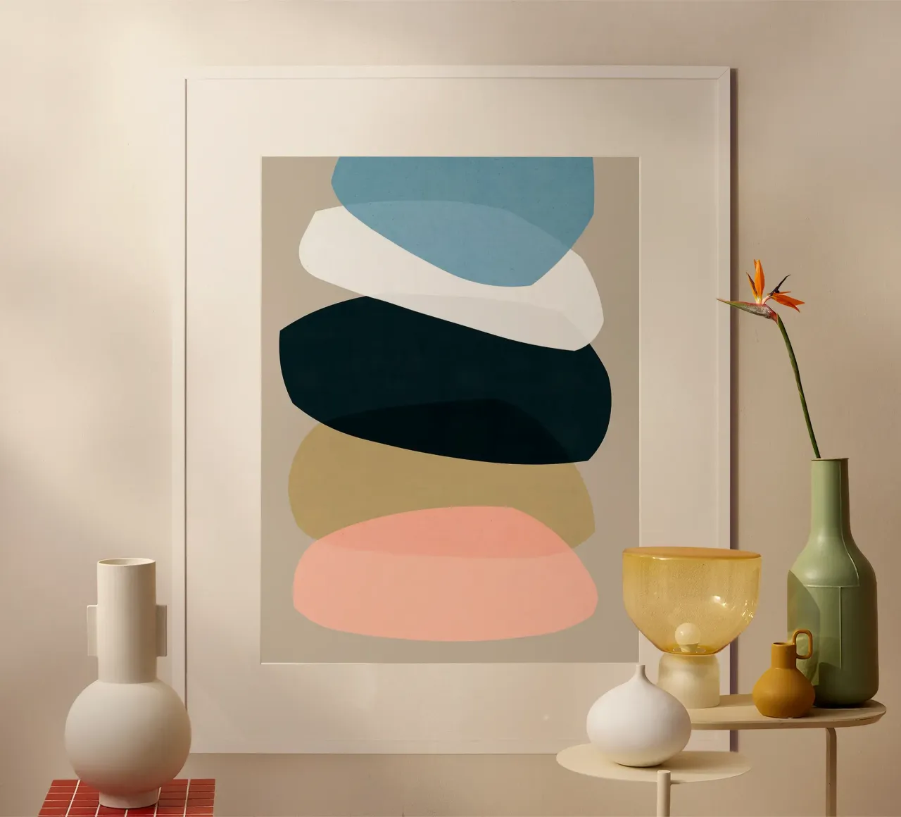Forme astratte poster con telaio in alluminio da Sabine Klein