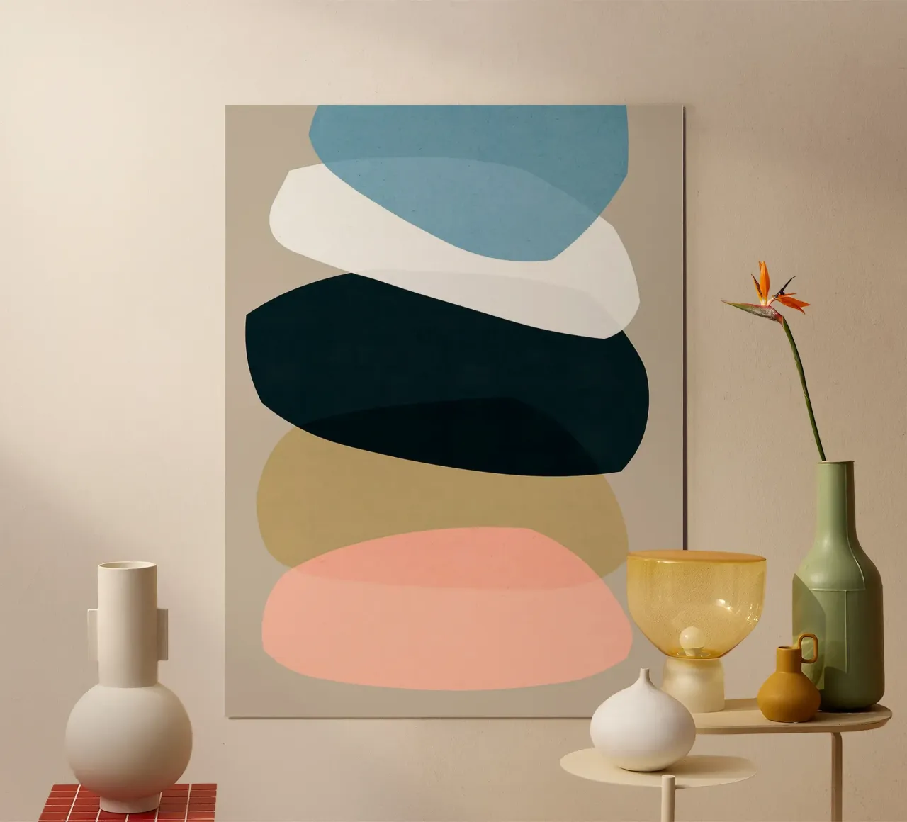 Forme astratte poster con telaio in alluminio da Sabine Klein