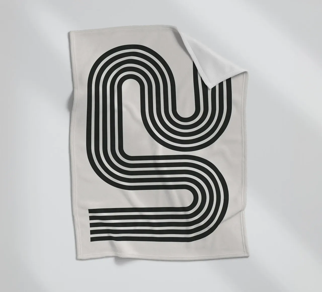 Linee minimaliste coperta in pile da Sabine Klein