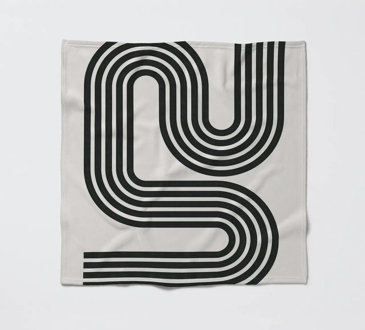 Linee minimaliste coperta in pile da Sabine Klein