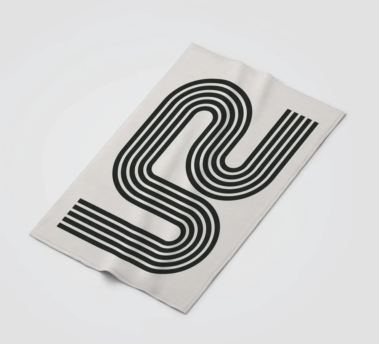 Linee minimaliste coperta in pile da Sabine Klein