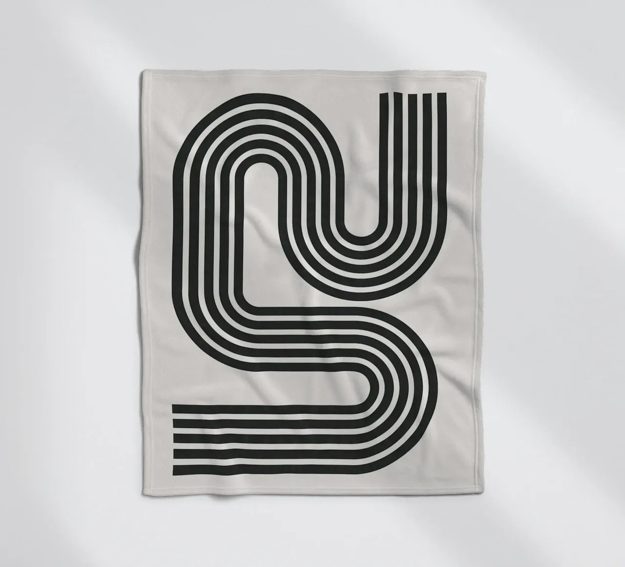 Linee minimaliste coperta in pile da Sabine Klein