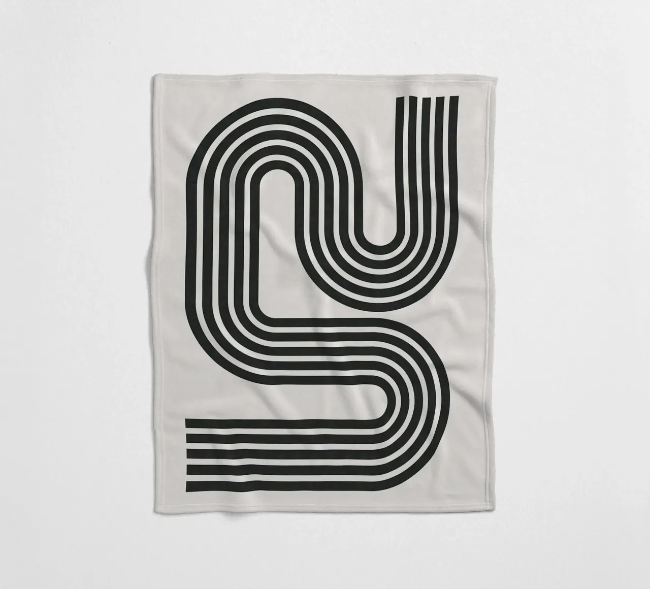 Linee minimaliste coperta in pile da Sabine Klein