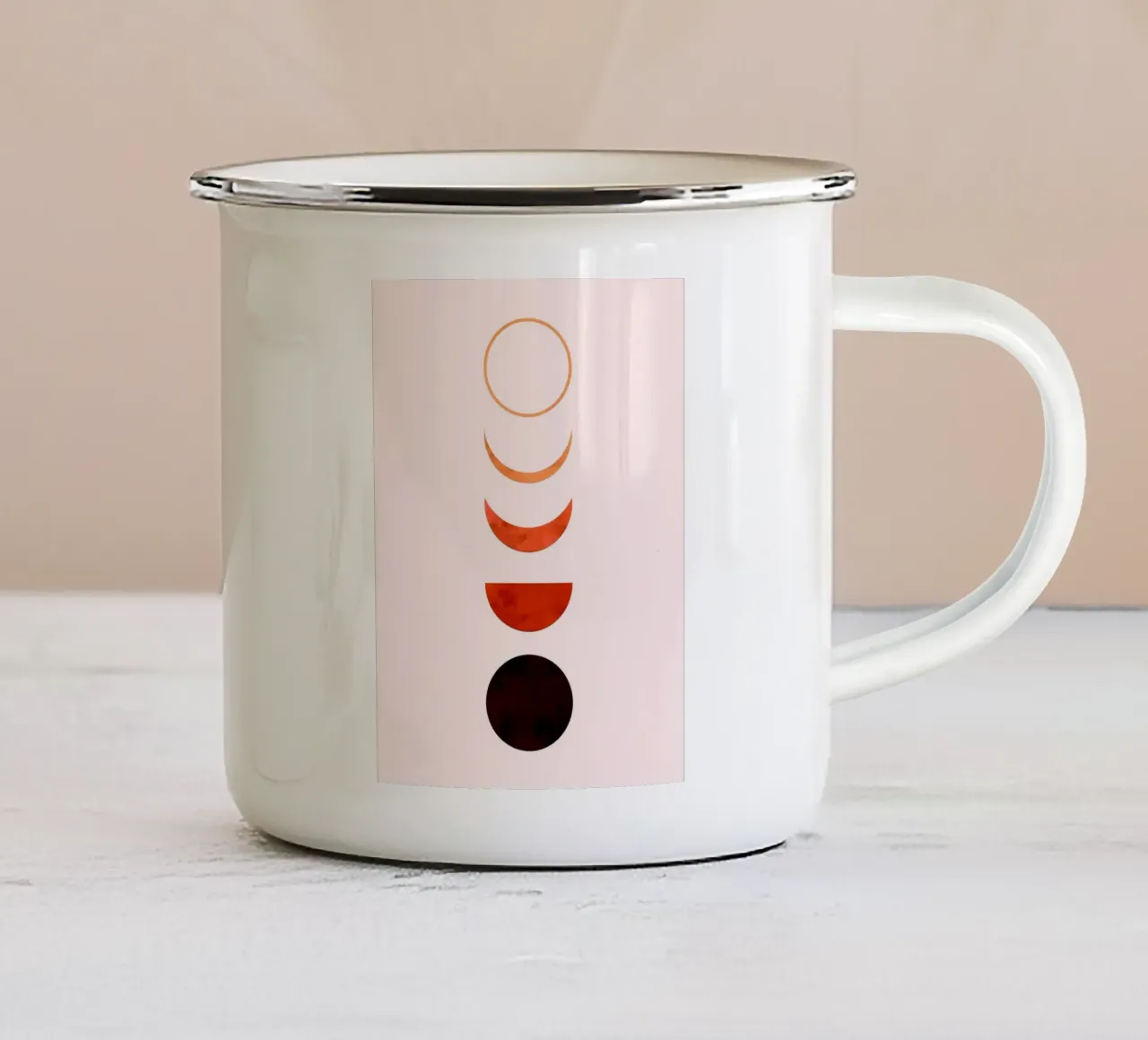 Linee minimaliste tazza in smalto da Sabine Klein